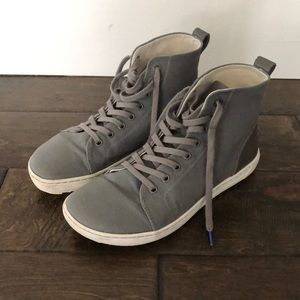 Gray Birkenstock high top sneakers